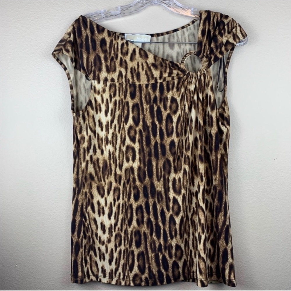Michael Kors Leopard Print Blouse
